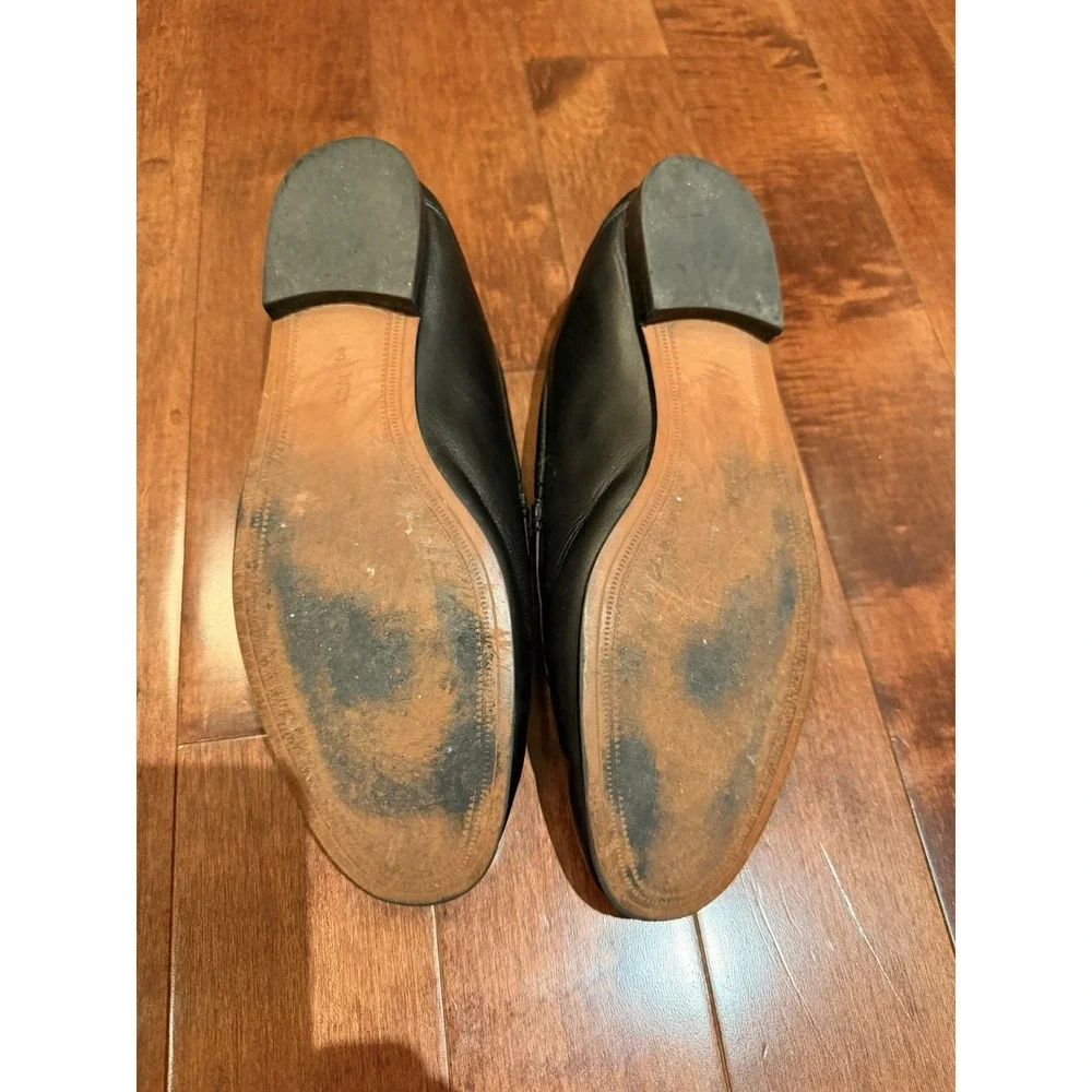 Sam Edelman Lorraine Loafers Women's Size 8 Black Gold Bit EUC Office Preppy